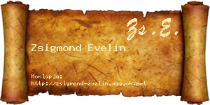 Zsigmond Evelin névjegykártya