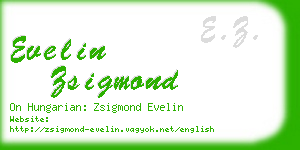 evelin zsigmond business card